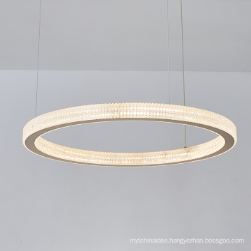 Modern gold aluminum hotel ring led chandelier lamp pendant light for living room